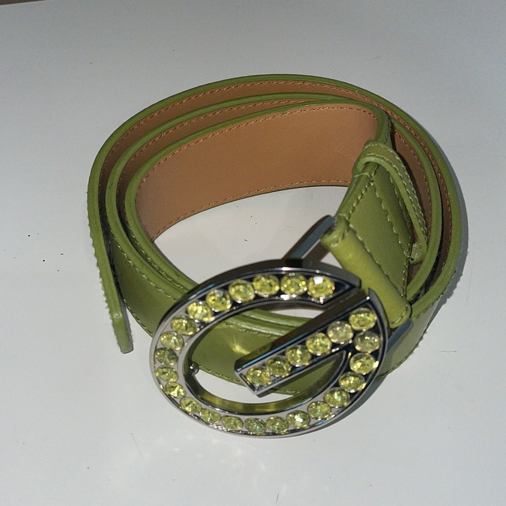 Guess Green Belt with Silver Buckle